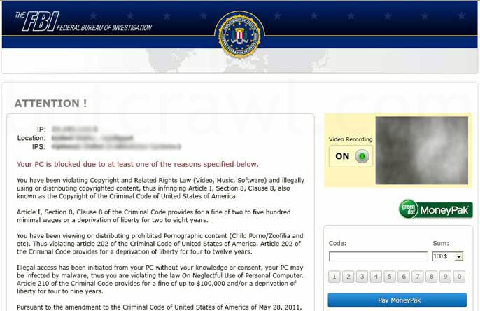 FBI moneypak virus