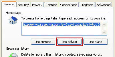 SearchYa IE Homepage