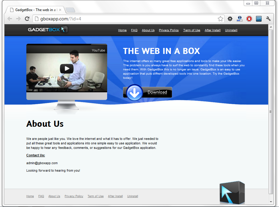 Gboxapp GadgetBox Homepage