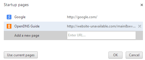 Remove Website Unavailable Home Page Google Chrome