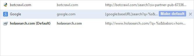 Remove Holasearch redirect Google Chrome