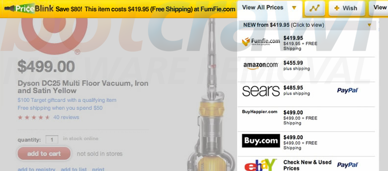 Remove Price Blink malware