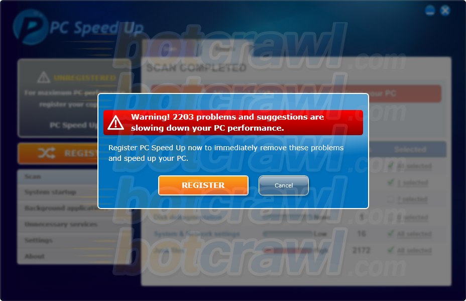 PC Speed Up malware