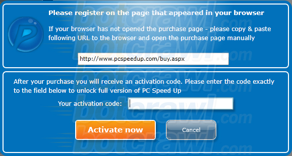 PC Speed Up register scam