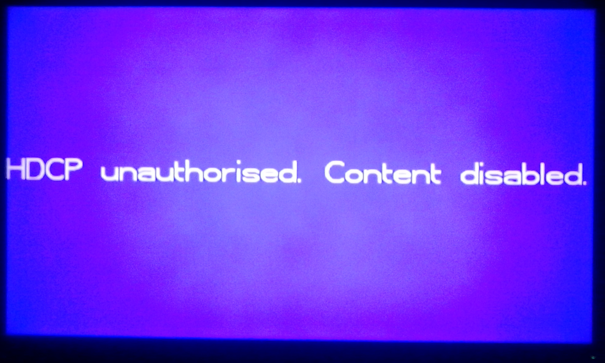 HDCP unauthorised. Content disabled fix roku