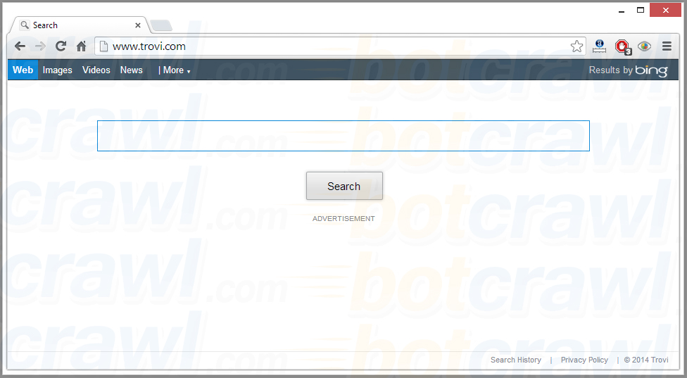 How do you remove the Trovi search bar?