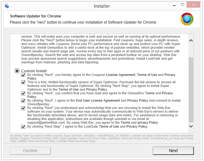 How to remove Software Updater for Chrome (Virus Removal Guide) 3 Software Updater for Chrome virus