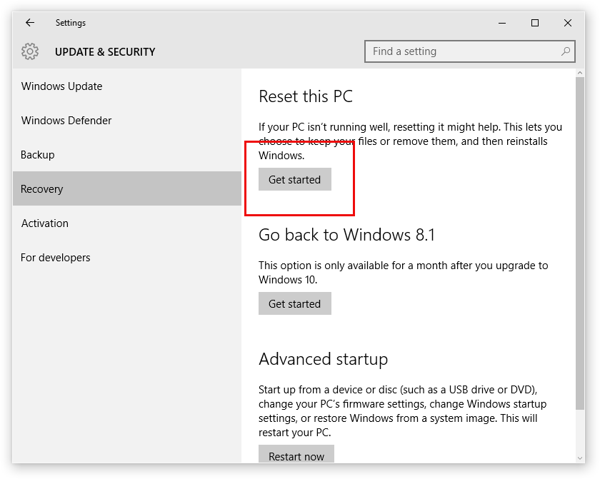 How To Do A Windows 10 Recovery