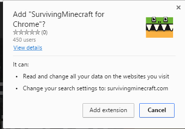 SurvivingMinecraft for Chrome extension