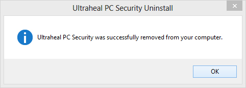 Ultraheal PC Security was succesfully removed