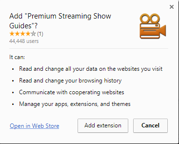 Premium Streaming Show Guides extension