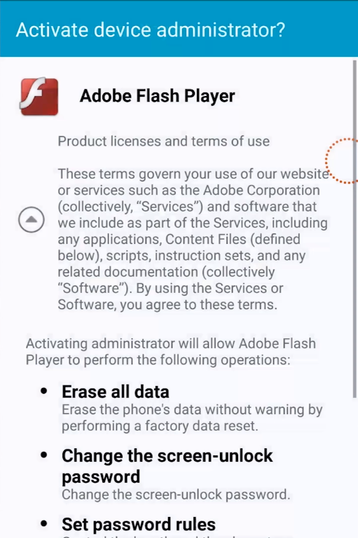 DoubleLocker adobe flash player