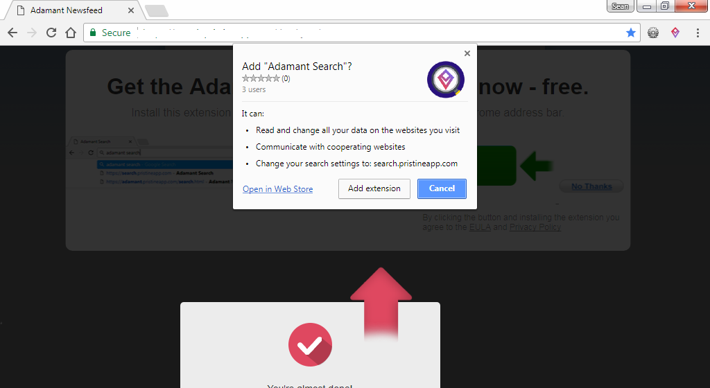 Adamant Search extension