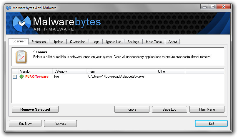 Malwarebytes Gadgetbox