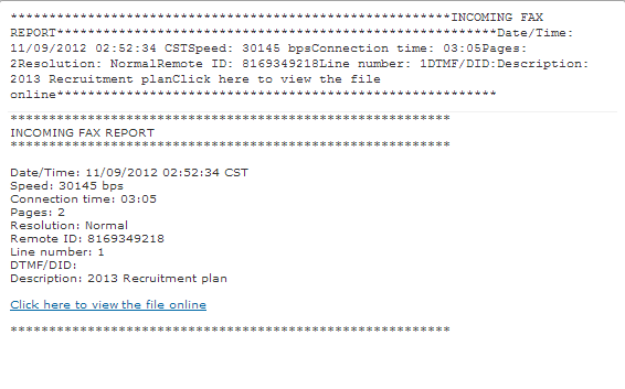 Incoming Fax Report Email Scam Phishing