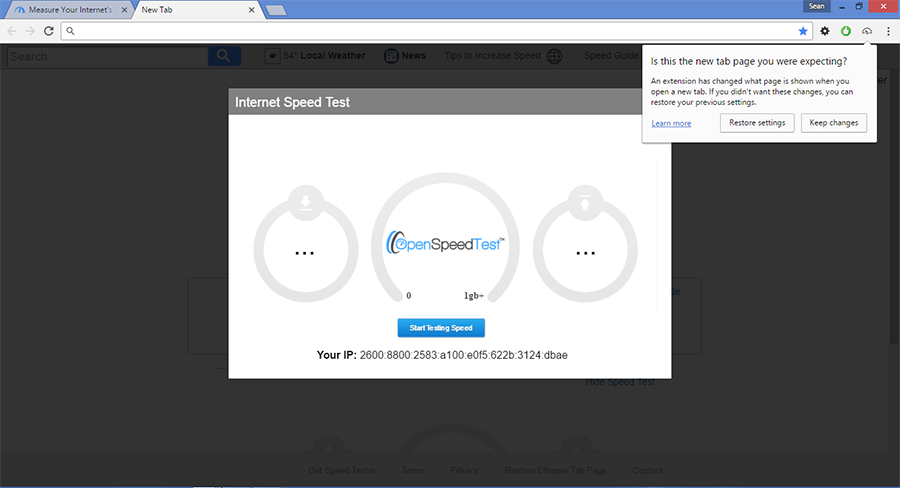 Internet Speed Test virus