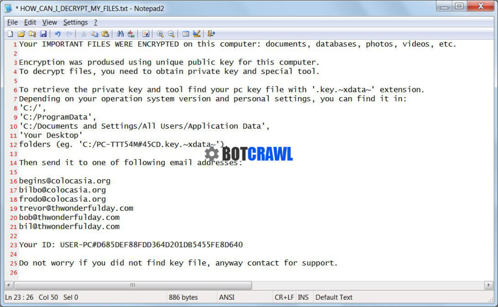 How To Remove HOW CAN I DECRYPT MY FILES Virus Removal Botcrawl