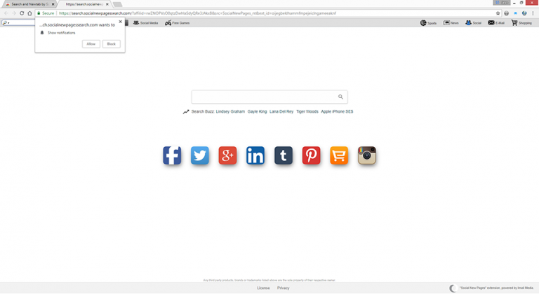 Search and Newtab by SocialNewPages