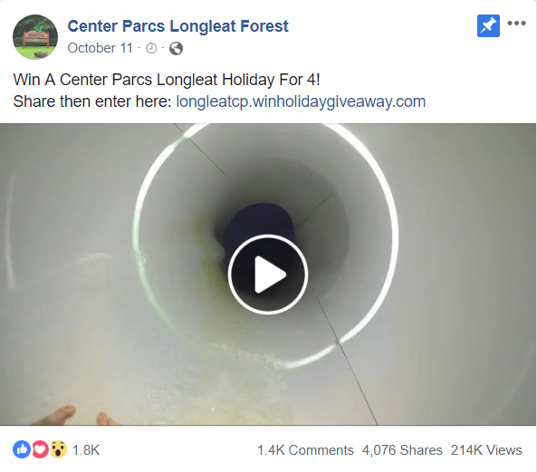 Center Parcs Longleat Forest Facebook Scam