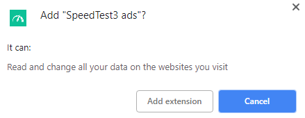 SpeedTest3 ads extension