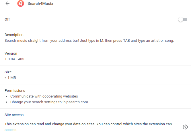 Search4Musix extension