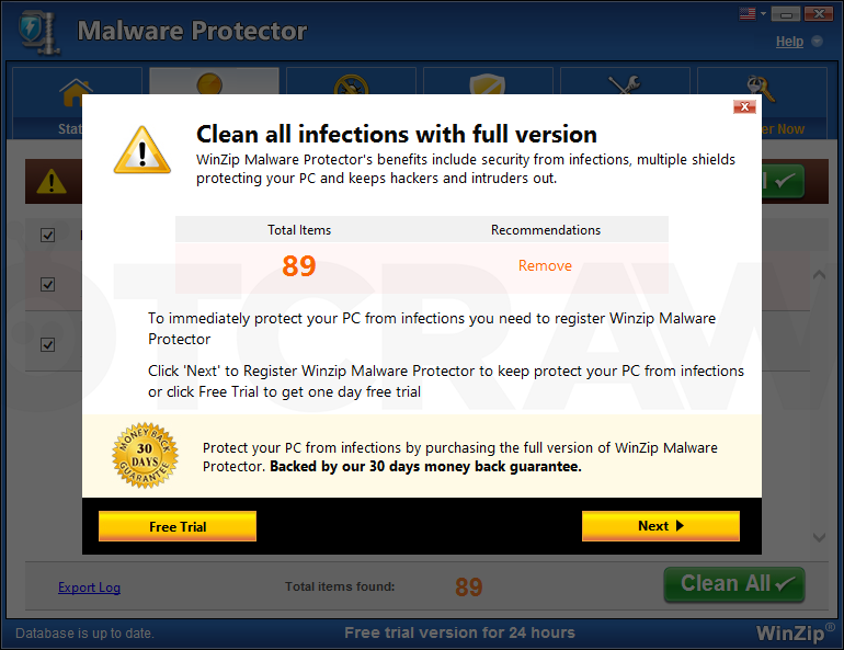 WinZip Malware Protector deceptive marketing