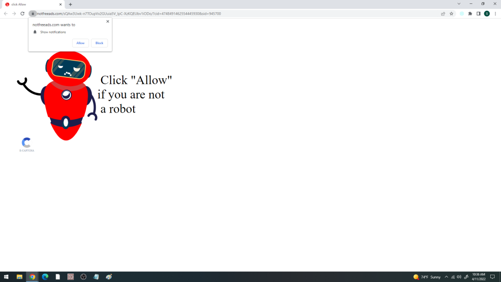notfreeads.com virus