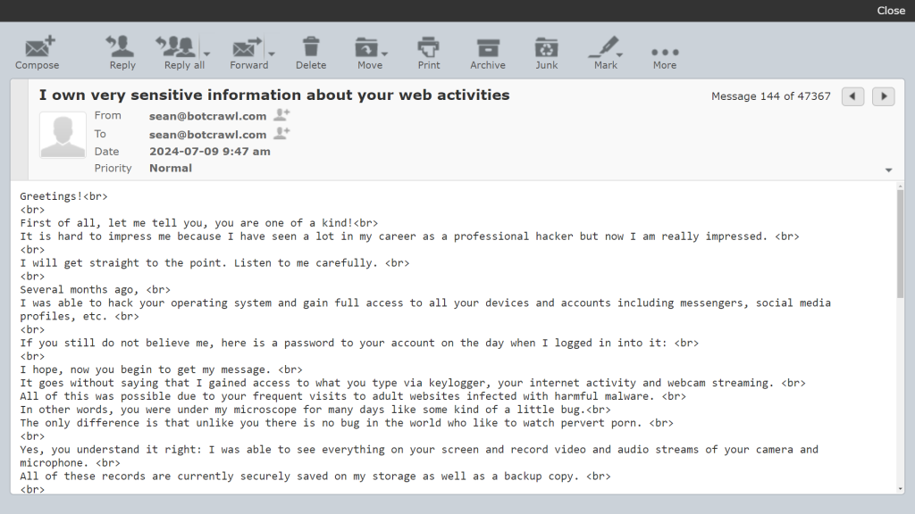 i own very sensitive information about your web activities