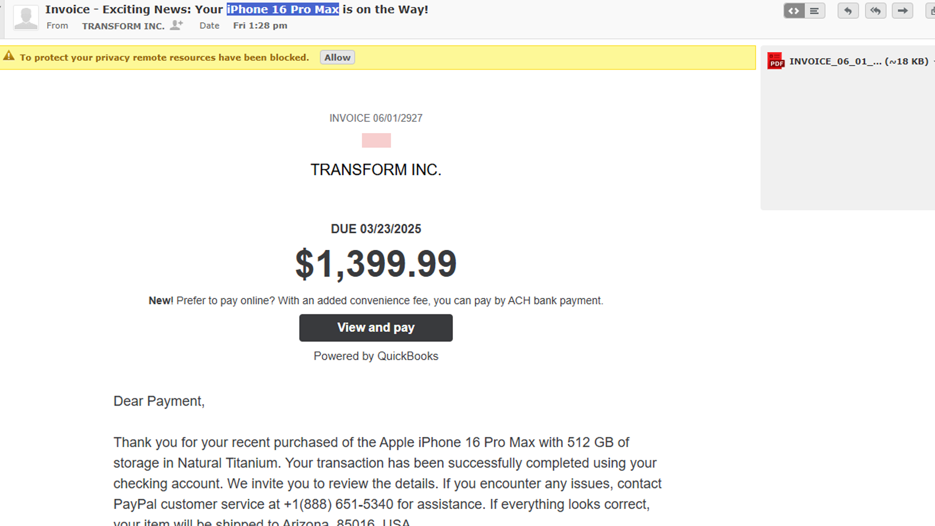 iPhone 16 Pro Max Scam