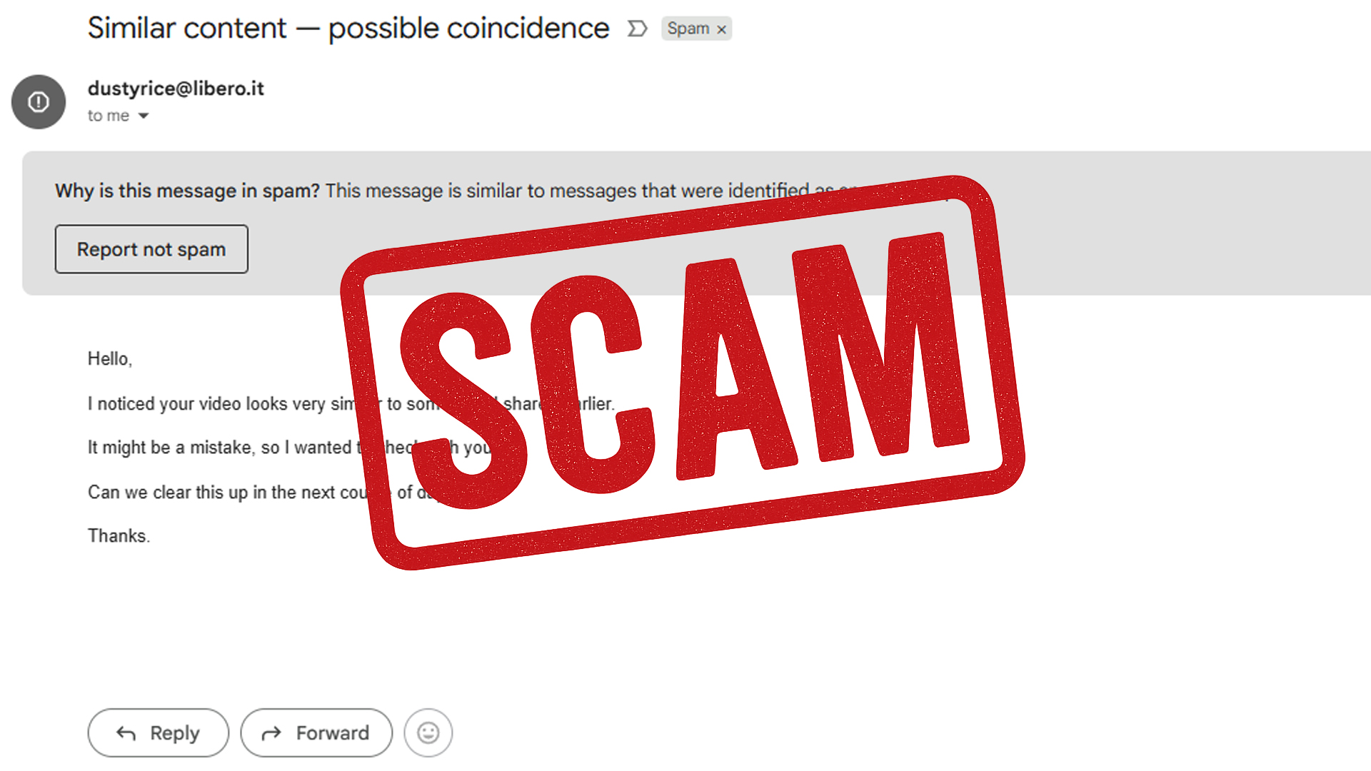 similar content scam