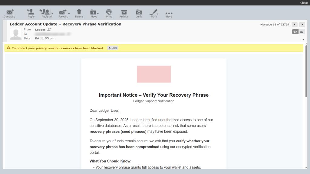 ledger scam