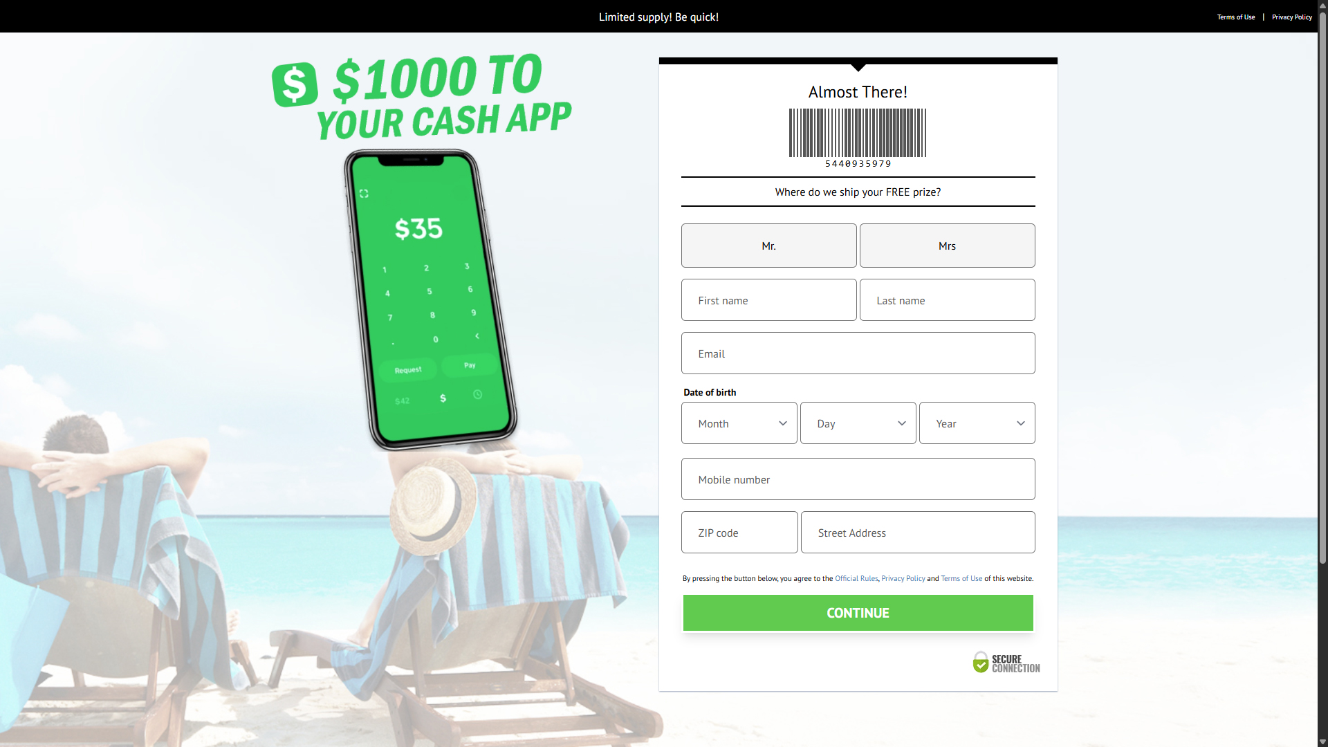 $1000 to your cash app scam