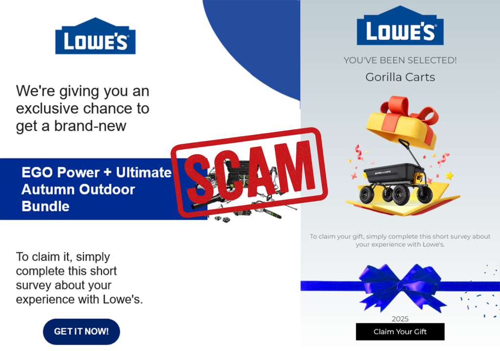 lowes email scam