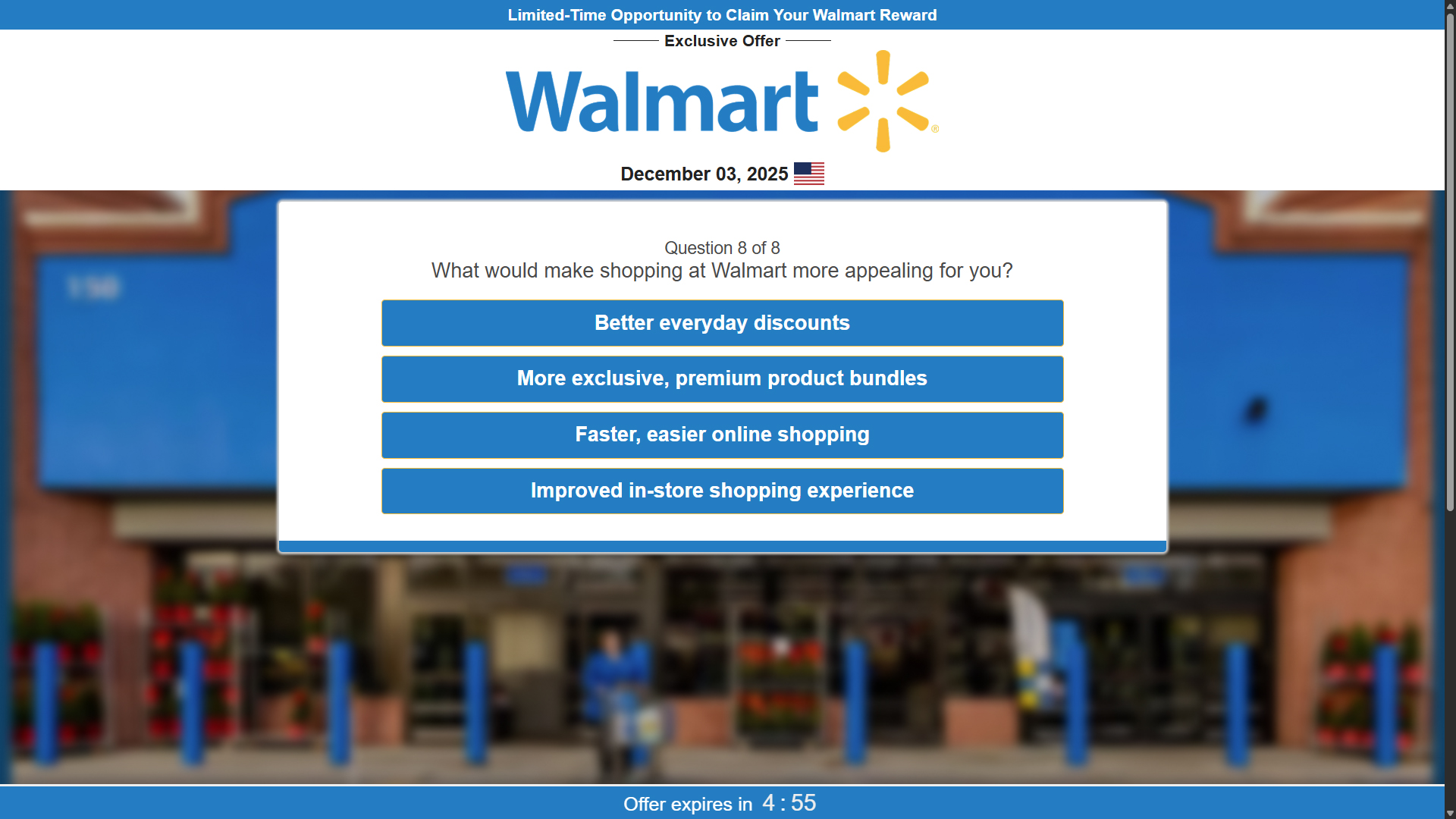 fake walmart survey