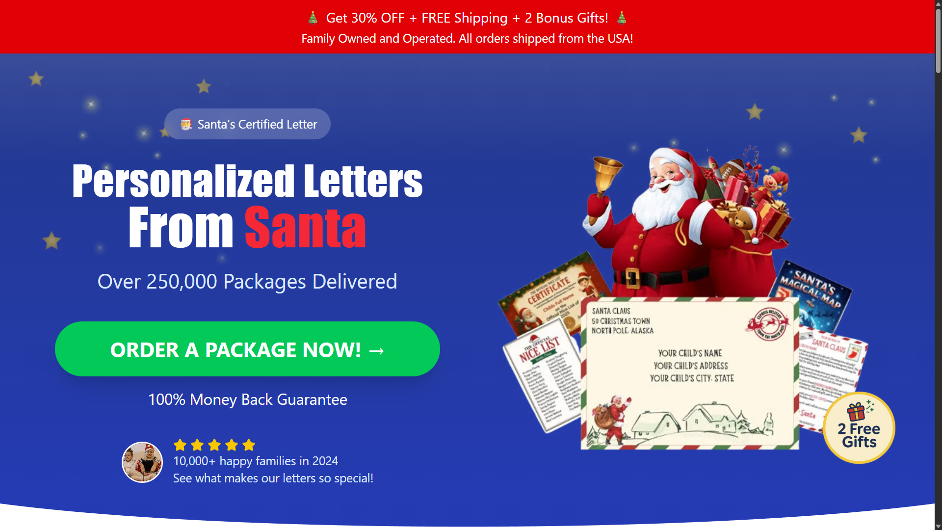 personalized letters from santa scam page