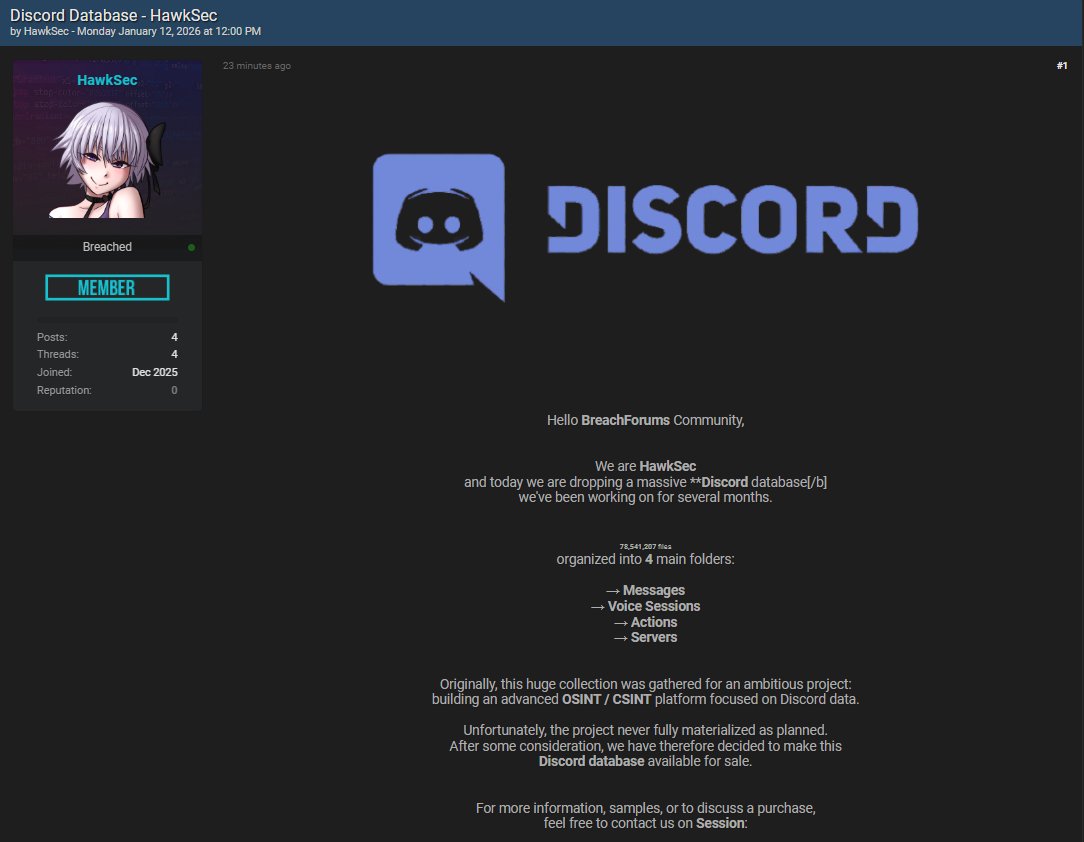 discord data leak claim
