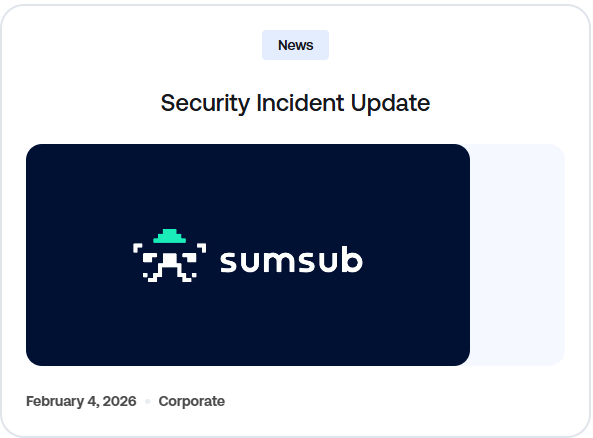 Sumsub security incident update
