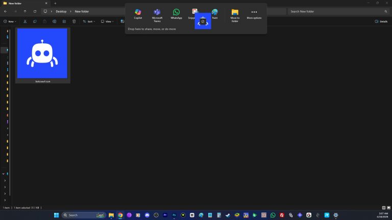 remove drop here to share move or do more