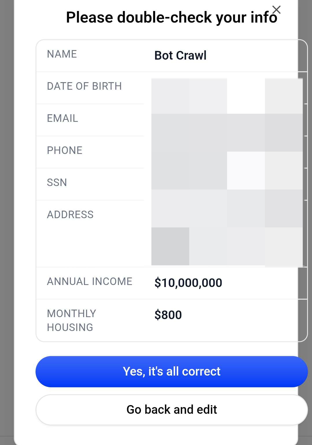 reserve credit card phishing